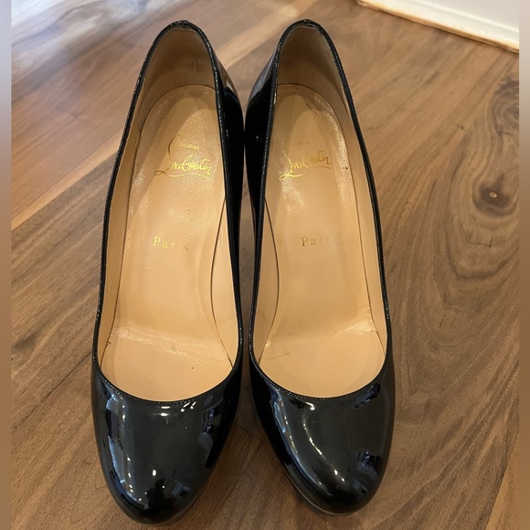 Christian Louboutin  platform pumps heels black  size 38 really good condition - Picture 2 of 9